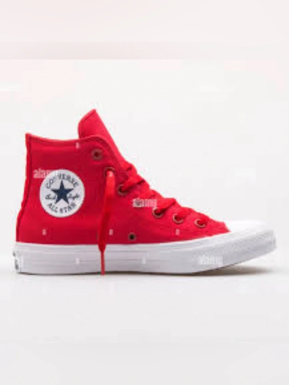 Converse High Top Canvas Sneakers - Red & White